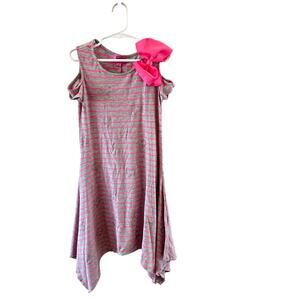 JoJo Siwa Striped Sleeveless Dress - Size 7/8 - Bow Detail
